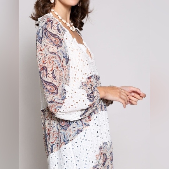 POL Wandering in the Woods Paisley Tunic Dress - Size L - Picture 4 of 9